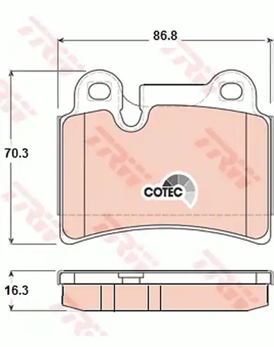 накладки TRW GDB1722