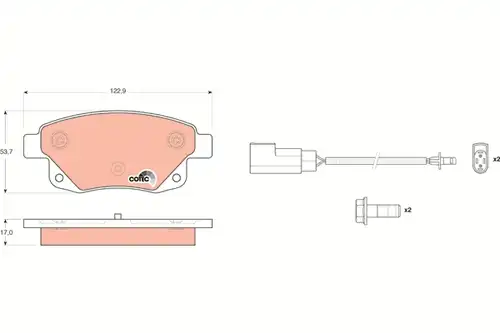 накладки TRW GDB1725