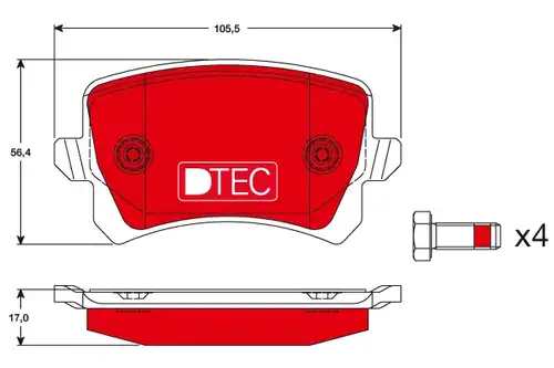 накладки TRW GDB1763DTE