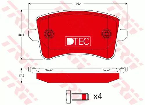 накладки TRW GDB1765DTE