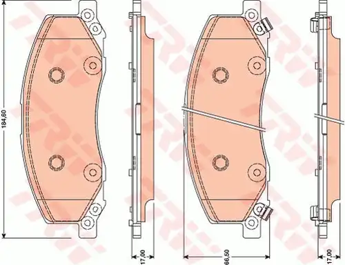 накладки TRW GDB1781