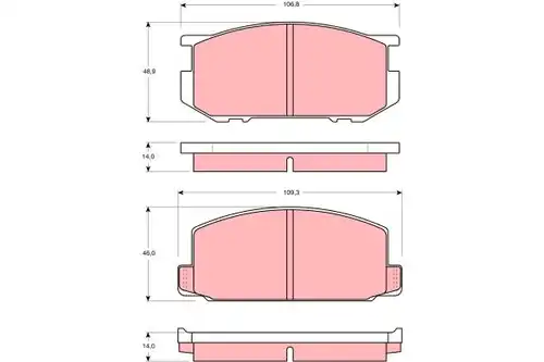 накладки TRW GDB181