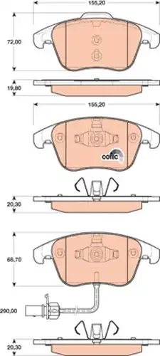 накладки TRW GDB1814