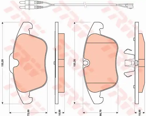 накладки TRW GDB1818