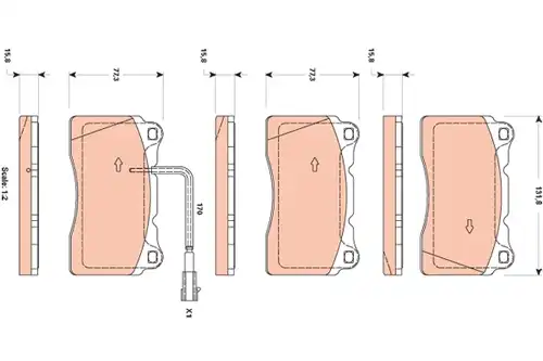 накладки TRW GDB1871