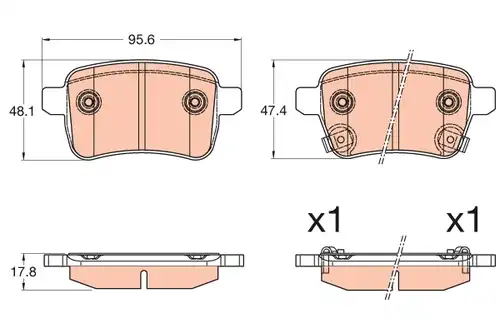 накладки TRW GDB2032