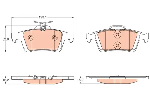 накладки TRW GDB2033