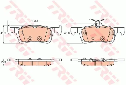 накладки TRW GDB2037