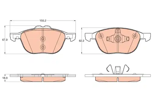 накладки TRW GDB2043