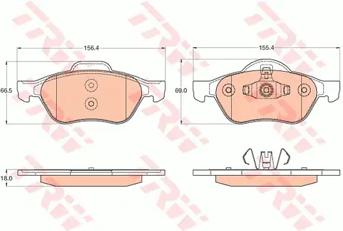 накладки TRW GDB2053