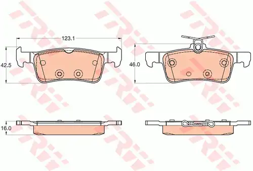 накладки TRW GDB2055