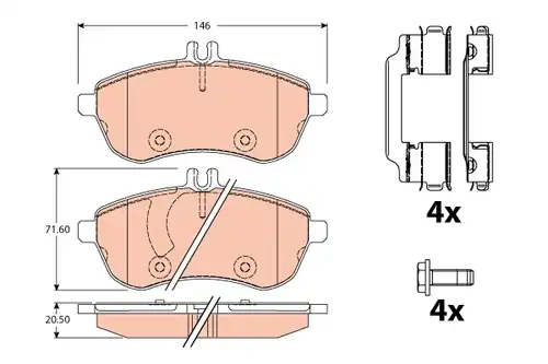 накладки TRW GDB2056