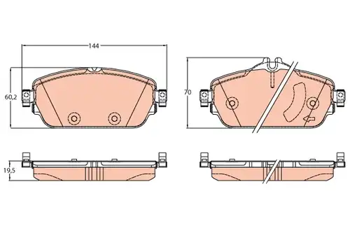 накладки TRW GDB2070