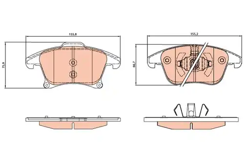 накладки TRW GDB2075