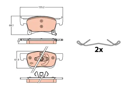 накладки TRW GDB2091