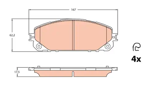 накладки TRW GDB2094