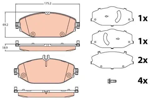 накладки TRW GDB2097