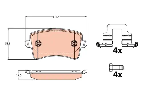 накладки TRW GDB2107