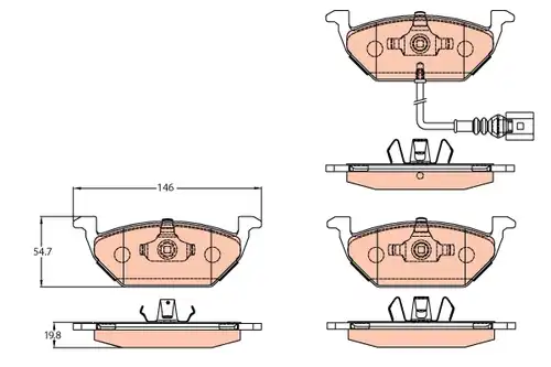 накладки TRW GDB2108