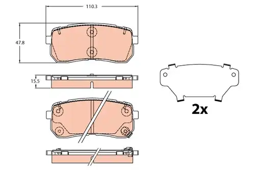 накладки TRW GDB2112