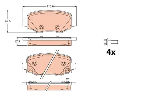 накладки TRW GDB2116