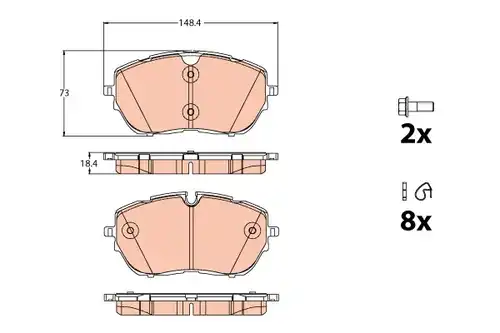 накладки TRW GDB2121