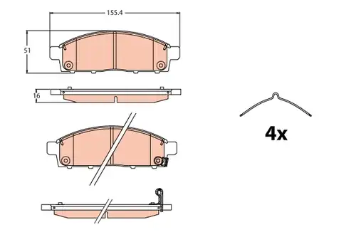 накладки TRW GDB2124