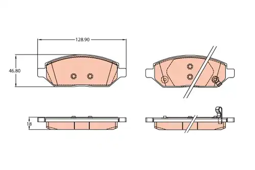 накладки TRW GDB2135