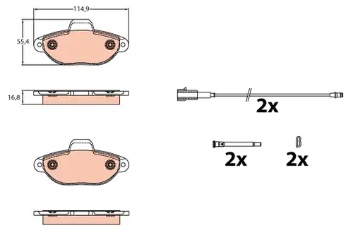 накладки TRW GDB2141