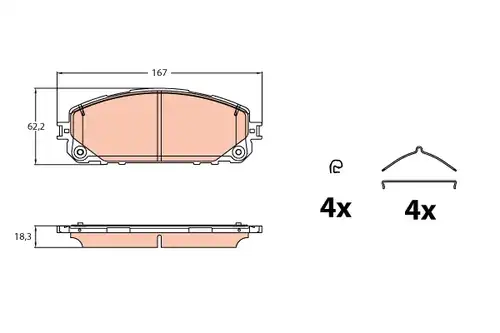 накладки TRW GDB2142