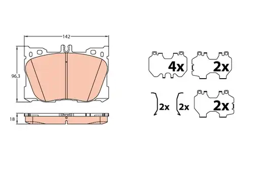 накладки TRW GDB2150