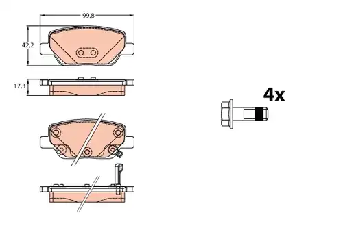 накладки TRW GDB2156