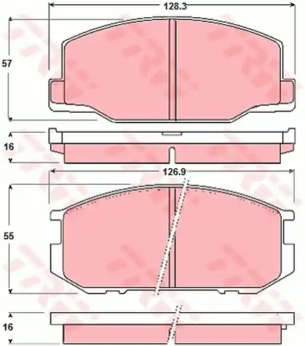 накладки TRW GDB216