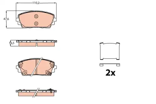 накладки TRW GDB2160