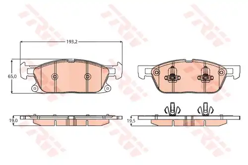 накладки TRW GDB2167