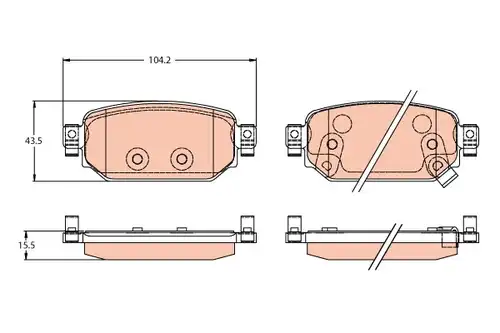 накладки TRW GDB2172