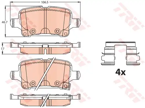 накладки TRW GDB2180