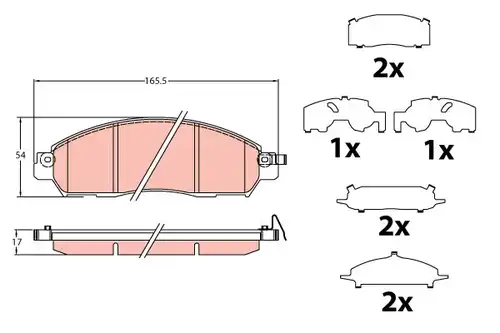 накладки TRW GDB2182