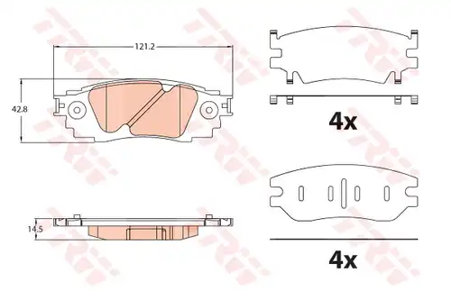 накладки TRW GDB2183