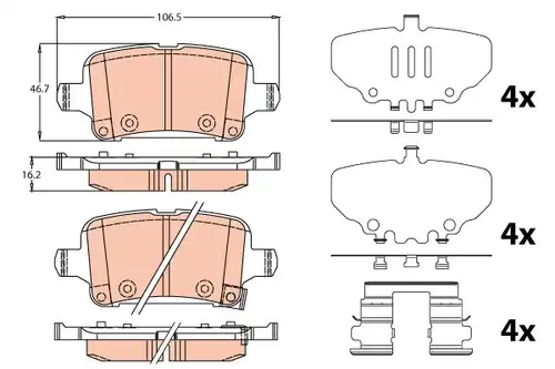 накладки TRW GDB2184