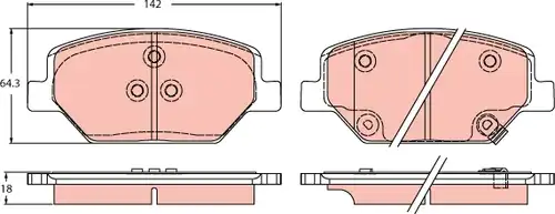 накладки TRW GDB2185