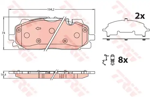 накладки TRW GDB2190