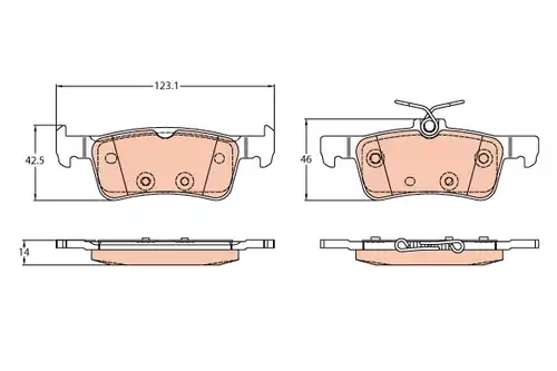 накладки TRW GDB2194