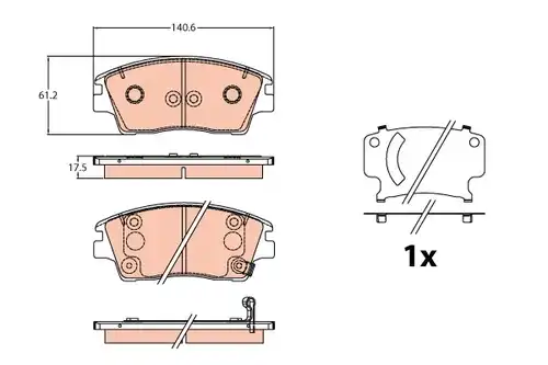 накладки TRW GDB2197