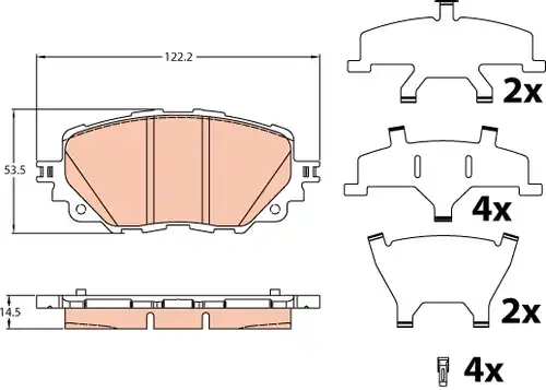 накладки TRW GDB2200