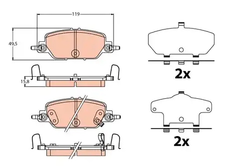 накладки TRW GDB2217