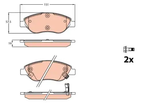 накладки TRW GDB2228