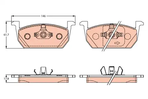 накладки TRW GDB2266