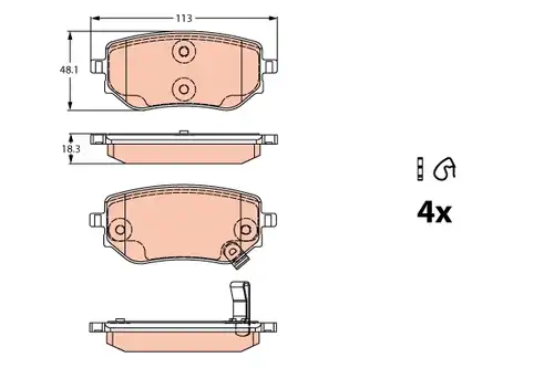 накладки TRW GDB2270