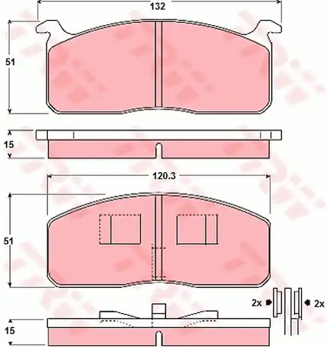 накладки TRW GDB233